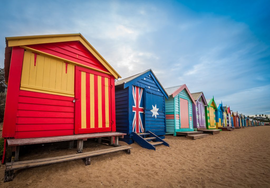 Brighton,Beach,Bathing,Boxes,In,Melbourne.,Bathing,Boxes,Are,The